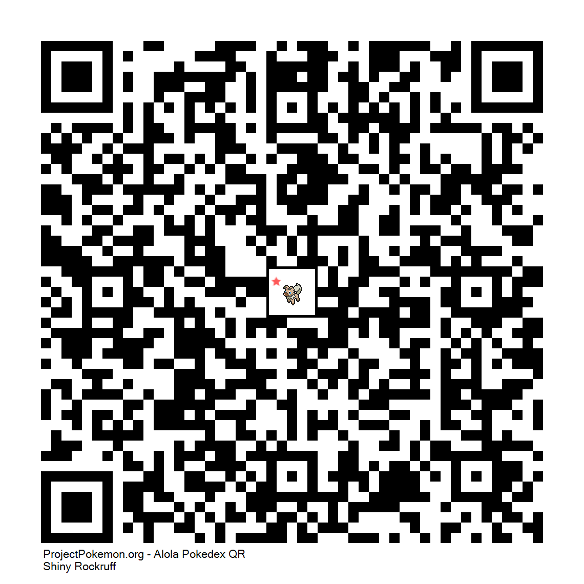 Cdigo QR de Rockruff variocolor